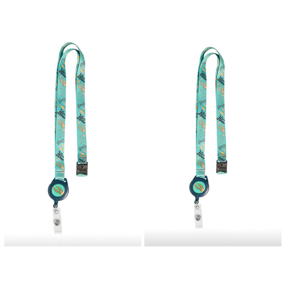 Harry Potter Snitch Lot of 2 Lanyards with Badge Reel for ID Badges green teal